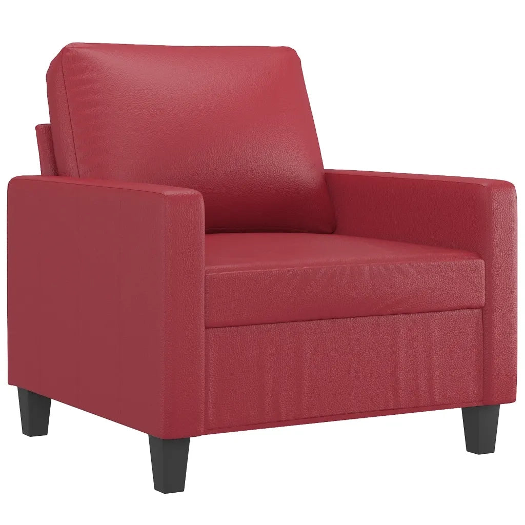 Poltrona | Sedia Relax Rosso Vino 60 cm in Similpelle