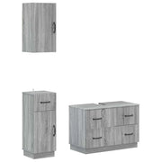 Set di armadietti da bagno in 3 pezzi HOORN Sonoma grigio 3417798