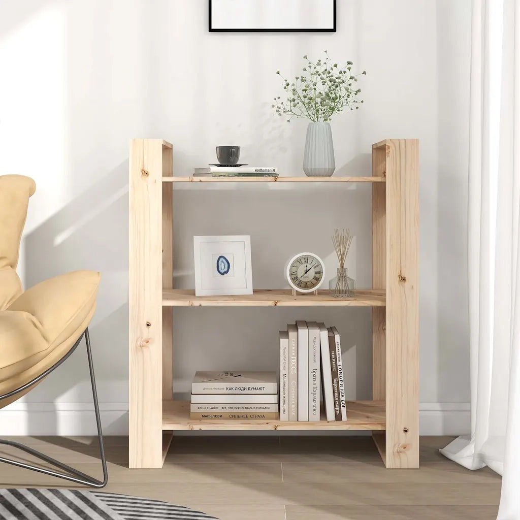 Libreria/Divisorio 80x35x91 cm Legno Massello di Pino 813899