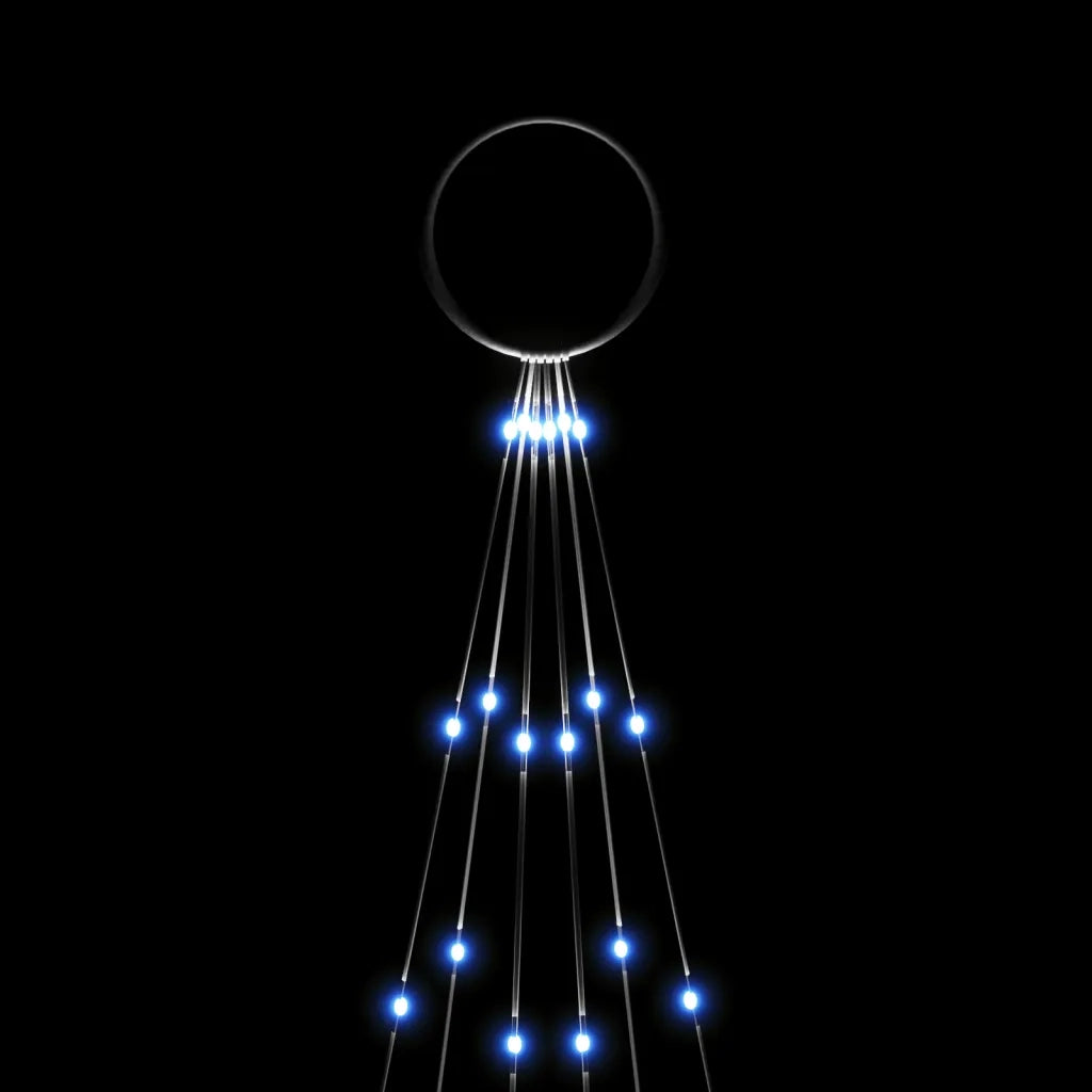 Albero di Natale Pennone Blu 108 LED 180 cm cod mxl 42879