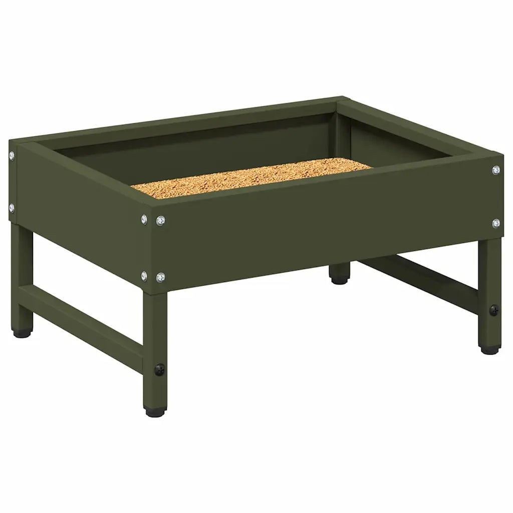 Mangiatore per Uccelli Verde oliva 80 x 28 x 13.5 cm CFW6309773