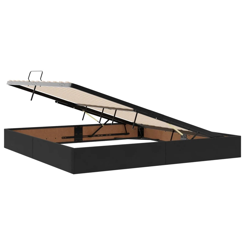 Letto con contenitore LED e materasso Nero 200 x 200 cm Velluto 3459332