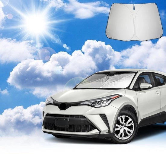 Zonoforo per parabrezza compatibile con Toyota C-HR 2016-2025, parasole per parabrezza Toyota C-HR, accessori per Toyota C-HR, ombrellone per parabrezza, pieghevole, protezione UV