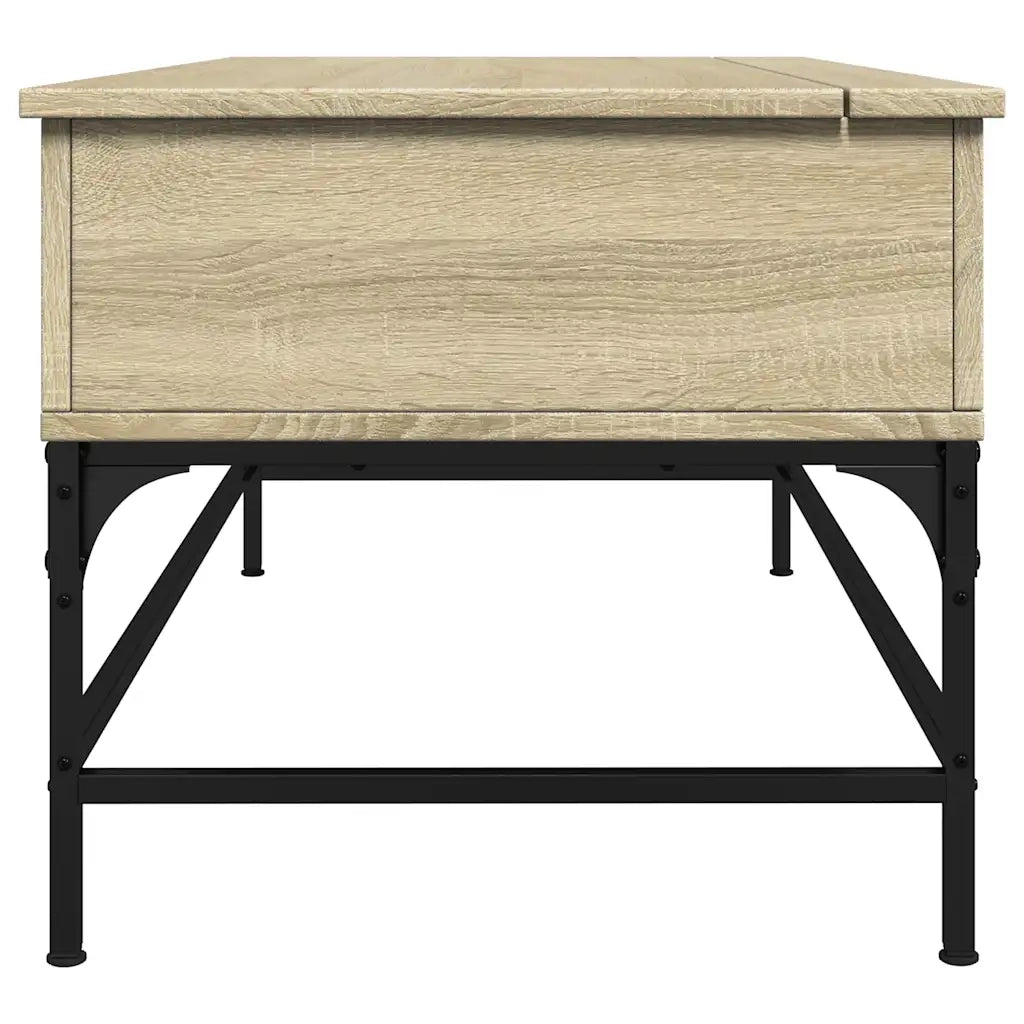 Tavolino da salotto | Tavolino da caff¨¨ | Tavolino da Soggiorno Rovere Sonoma 100x50x45 cm Legno Multistrato e Metallo