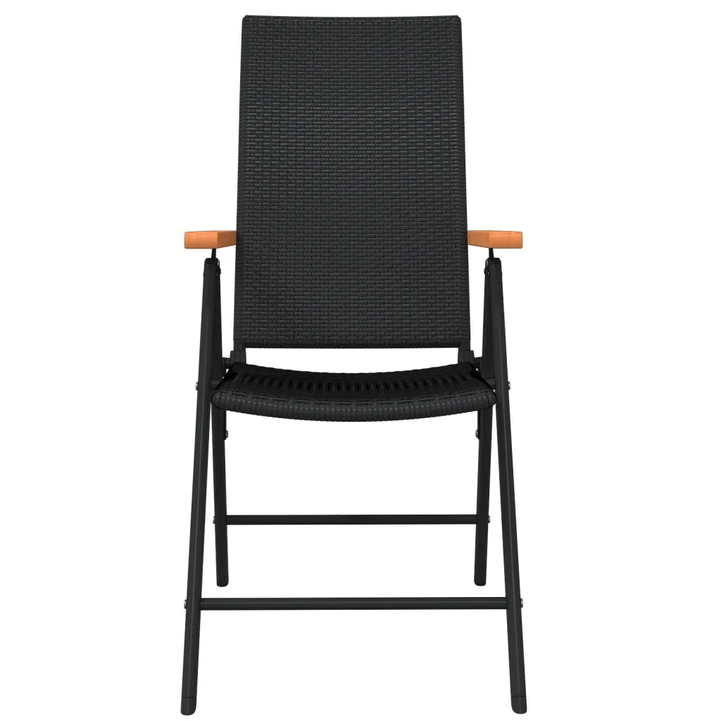 Set Mobili da Pranzo per Giardino 7 pz Nero cod mxl 41292