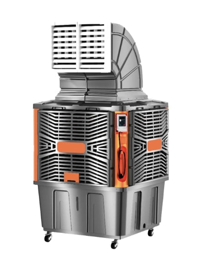 KRS EVC180 Q1 Raffrescatore evaporativo portatile in plastica 18.000 mc/h 1180x1180x1300 320l Grigio