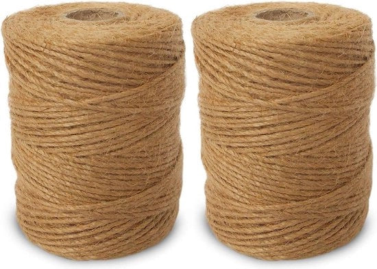Tessuto di juta 330 ft 3 strati 2 mm di spessore per decorazione giardino fiori - pacchetto da 2 rotoli marrone