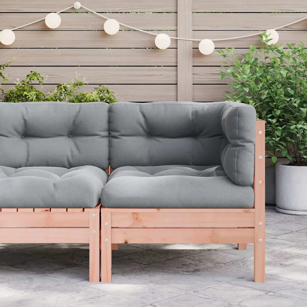 Divano Angolare da Giardino con Cuscini Legno Massello Douglas 838151