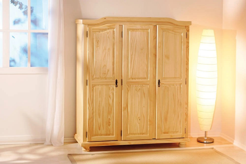 Calosso, Guardaroba 3 ante\ Appendiabiti, 150x180h cm Marrone Rovere