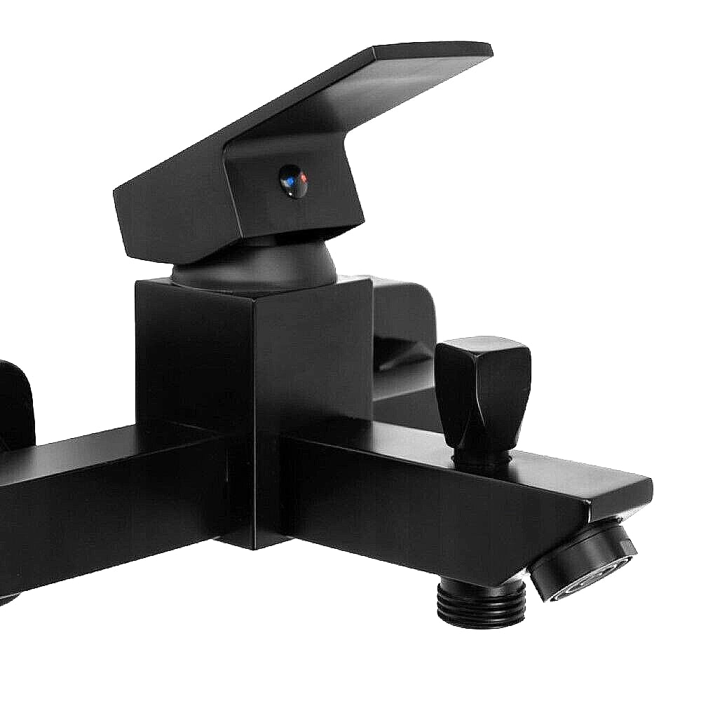 RUBINETTO MISCELATORE VASCA DA BAGNO OTTONE NERO OPACO ATTACCO PER DOCCIA 87209