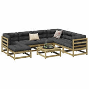 vidaXL Set Divani da Giardino 8 pz in Legno Impregnato di Pino