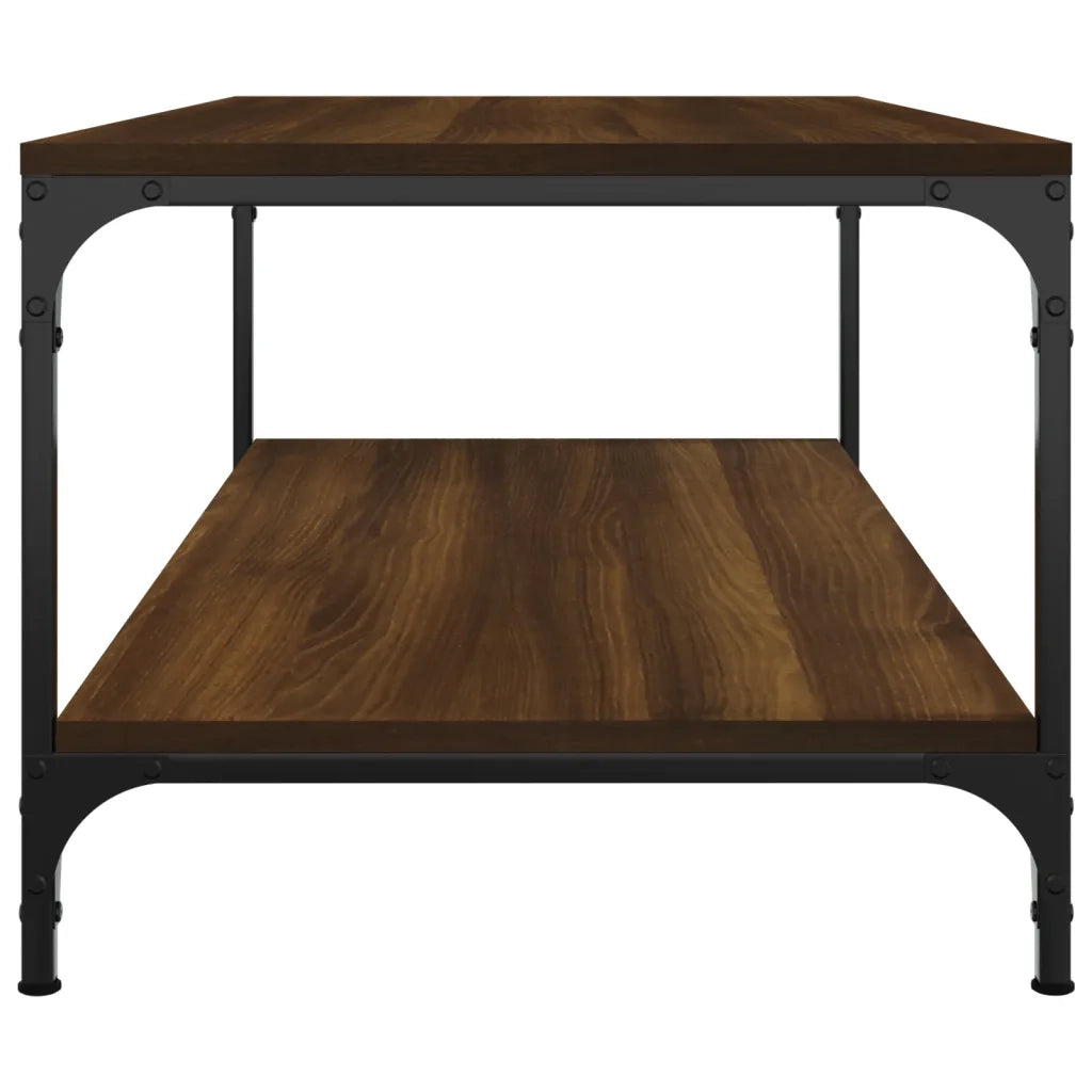Tavolino Salotto Rovere Marrone 80x50x40 cm Legno Multistrato cod mxl 23178
