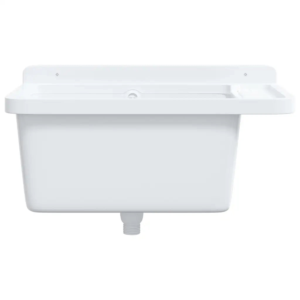 Lavandino di Servizio a Parete Bianco 60x40x28 cm in Resina 4002795