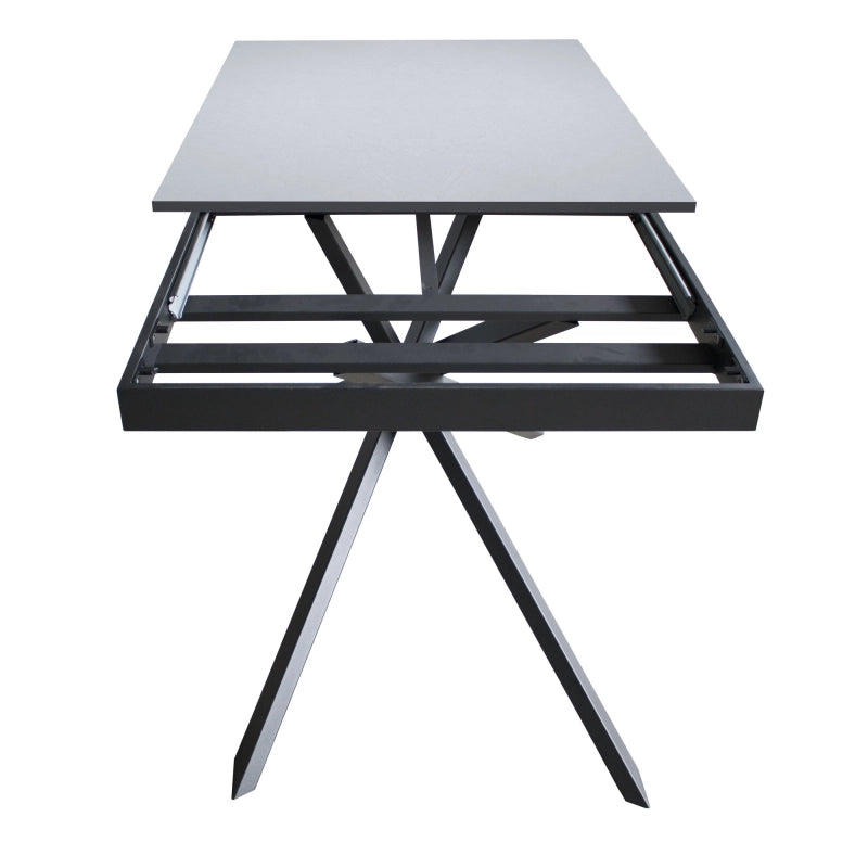 Tavolo allungabile 90x160/220 cm Ganty - bordo Antracite telaio Antracite - Noce