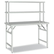 Tavolo Lavoro Cucina con Ripiano 120x60x145 cm Acciaio Inox CFW4671189