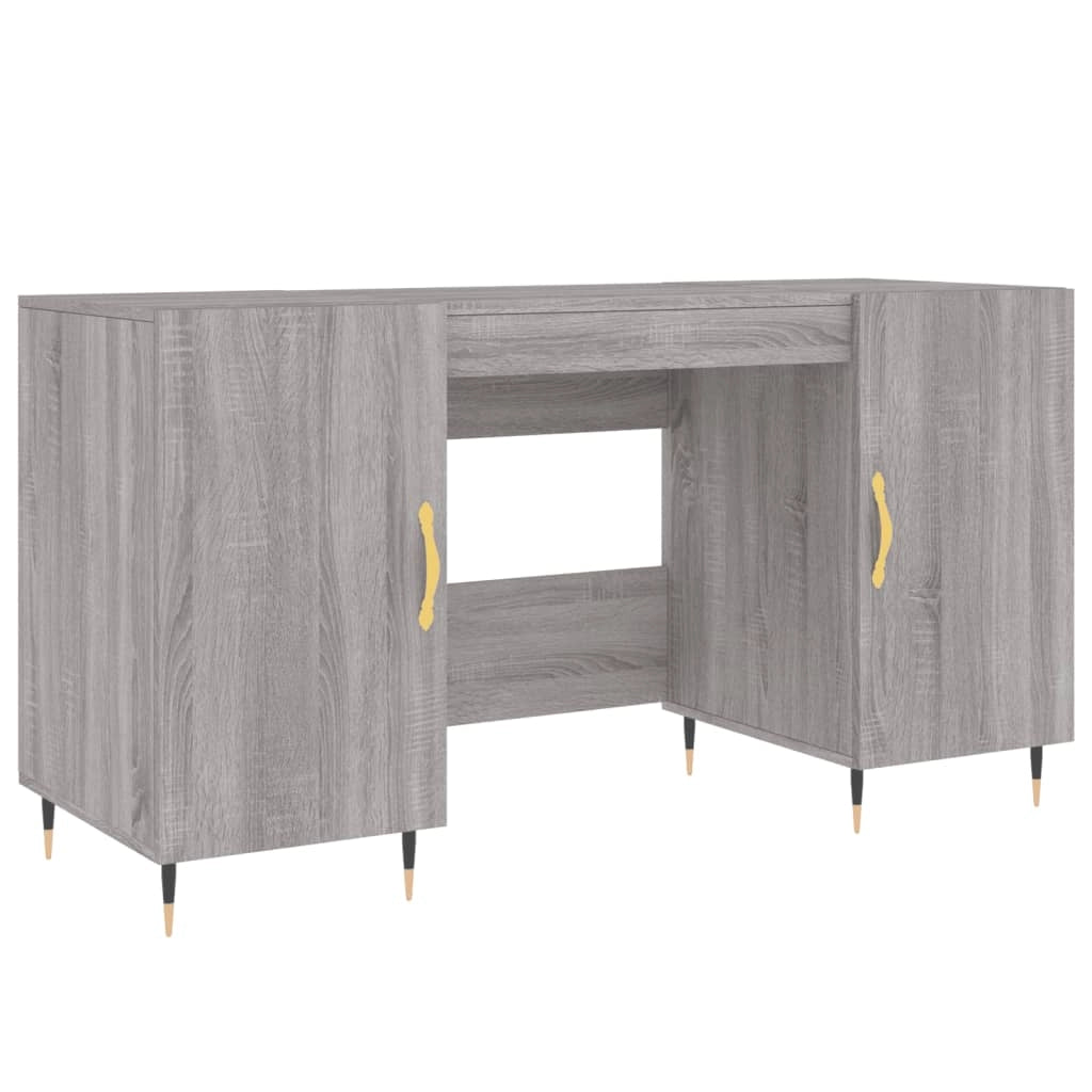 Scrivania Sonoma postazione computer mobile per computer scrivania da studio 140 x 50 x 75 cm legno ingegnerizzato grigio 02_0023950