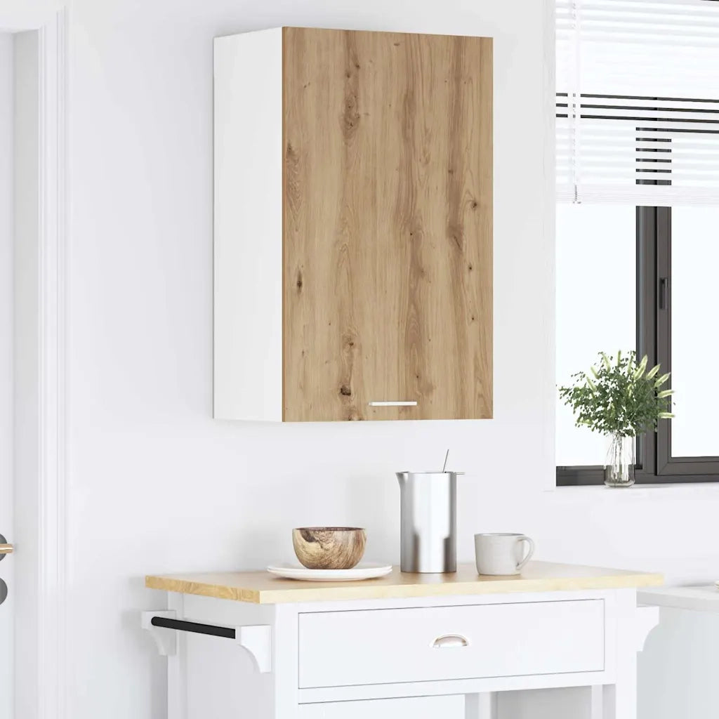 Armadio pensile Rovere Artigiano e Bianco 50 x 31 x 80 cm