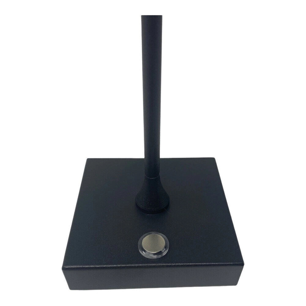 Trade Shop - Lampada Tavolo Ricaricabile Usb 10 Watt 3 Colorazione Di Luce Vari Colori D27-3c - Nero