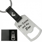 Apri-birra personalizzata con design unico - Apri-birra metallico - Regalo per gli amanti del birra - Compleanno/Natale - Compatta e pratica - Slogan creativo inciso - Apri-birra