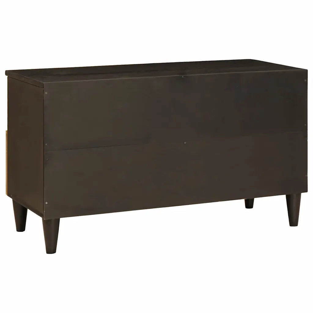 Mobile TV-Credenza per TV-Console TV Nero e Oro 80 x 33 x 46 cm Legno multistrato 192626