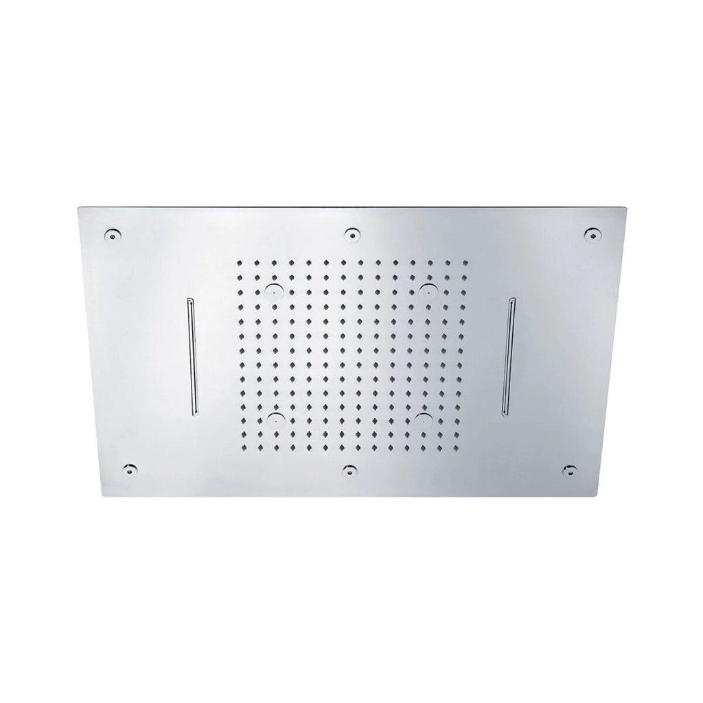 Soffione in acciaio a soffitto Sphera Italia 60x40cm Materiale: Acciaio, Colore: Nero opaco