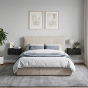 Mobiletto da notte a muro 2 pcs Nero 49 x 34,5 x 24 cm 898278