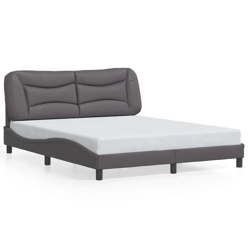 Giroletto senza Materasso Hvar Grigio 160x200 cm in Similpelle