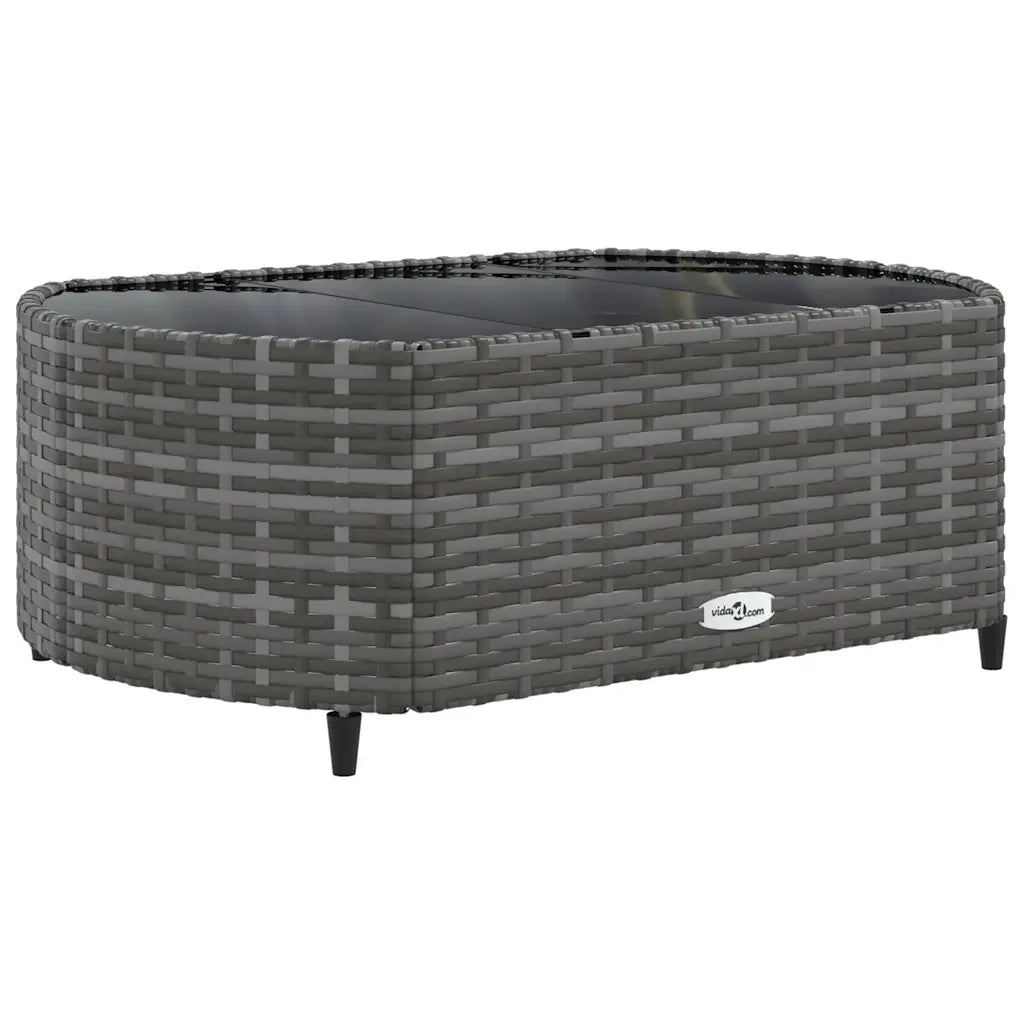 Set Divano da Giardino 5 pz con Cuscini Grigio in Polyrattan