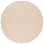 Tappeto rotondo per interni e per esterni con motivo geometrico  ⌀ 160 cm Beige stile moderno balcone patio
