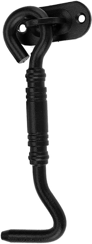 Slotvergrendeling per Deurhaak - Roestbestendig - Duurzaam - Coating in Acciaio Nero - Adatto per Porte di Scuderia e Porte di Cabina - Stile e Funzionale