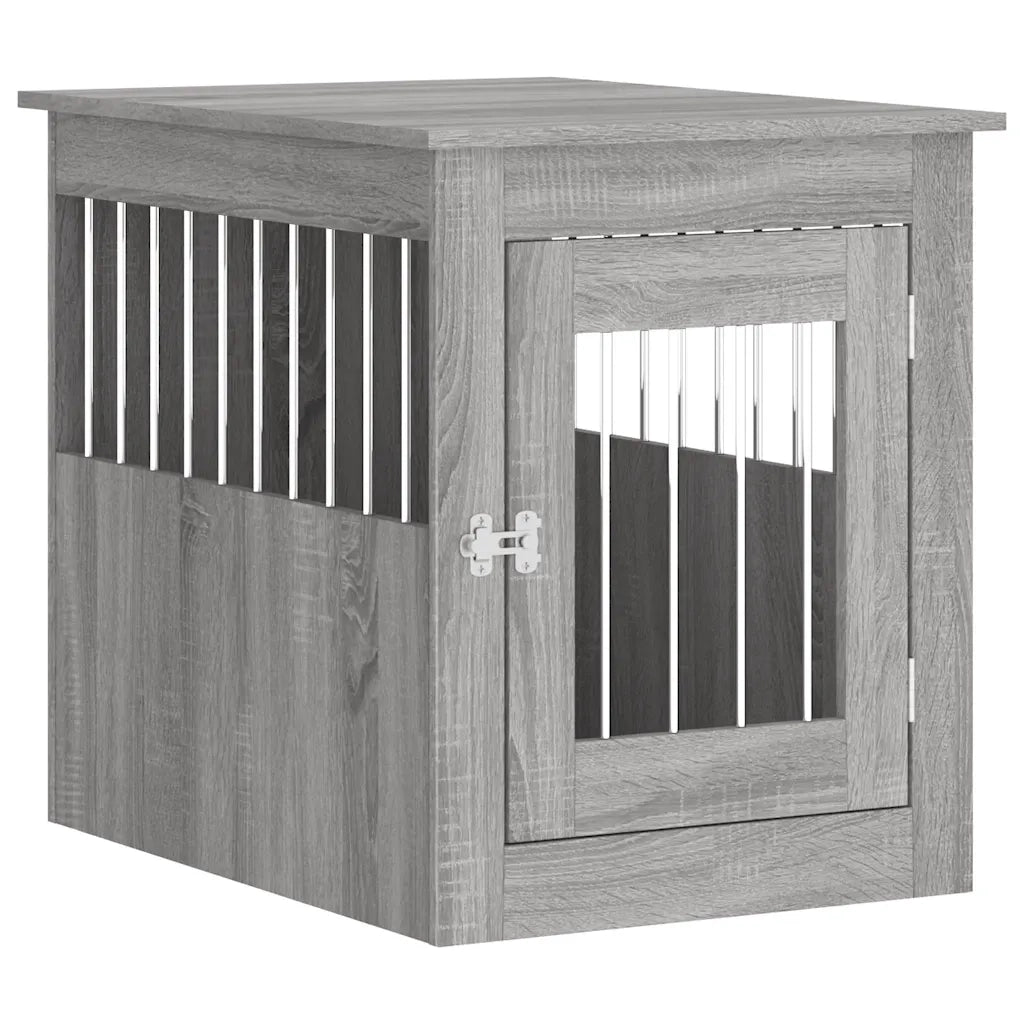 Gabbia Cani da Arredamento Grigio Sonoma 55x75x65cm Multistrato CFW6510456