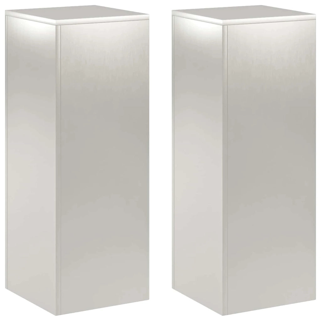 Supporto per piante 2 pcs Argento 30 x 30 x 80 cm Acciaio 8012497