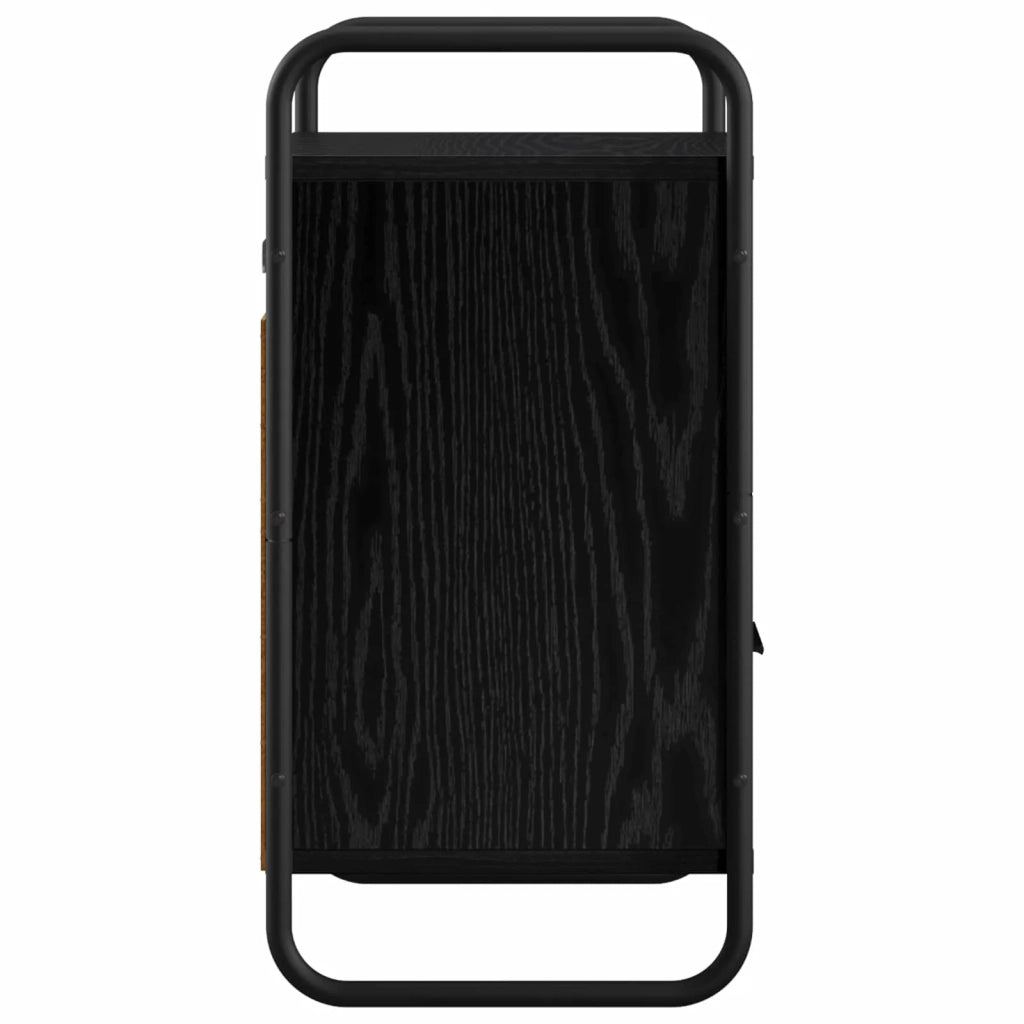 Mobiletto da Letto Appeso Rovere Nero 40 x 30 x 60 cm 8013566