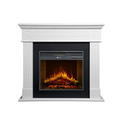 Camino elettrico caminetto da terra CAMBRIDGE in legno Bianco 110x25x95h