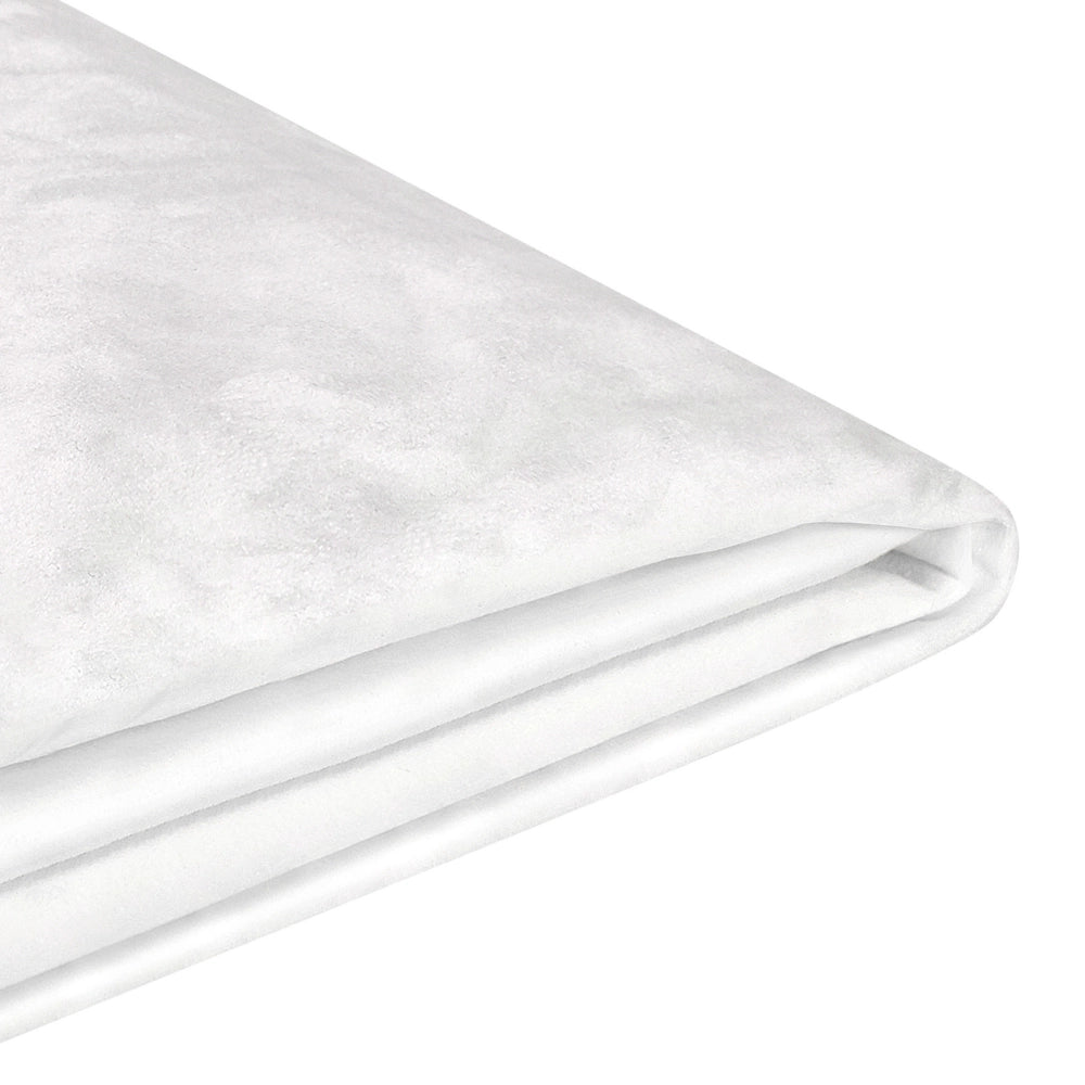 Copri Letto Velluto di colore Bianco per Letto 160 x 200 cm Sfoderabile Lavabile camera da letto