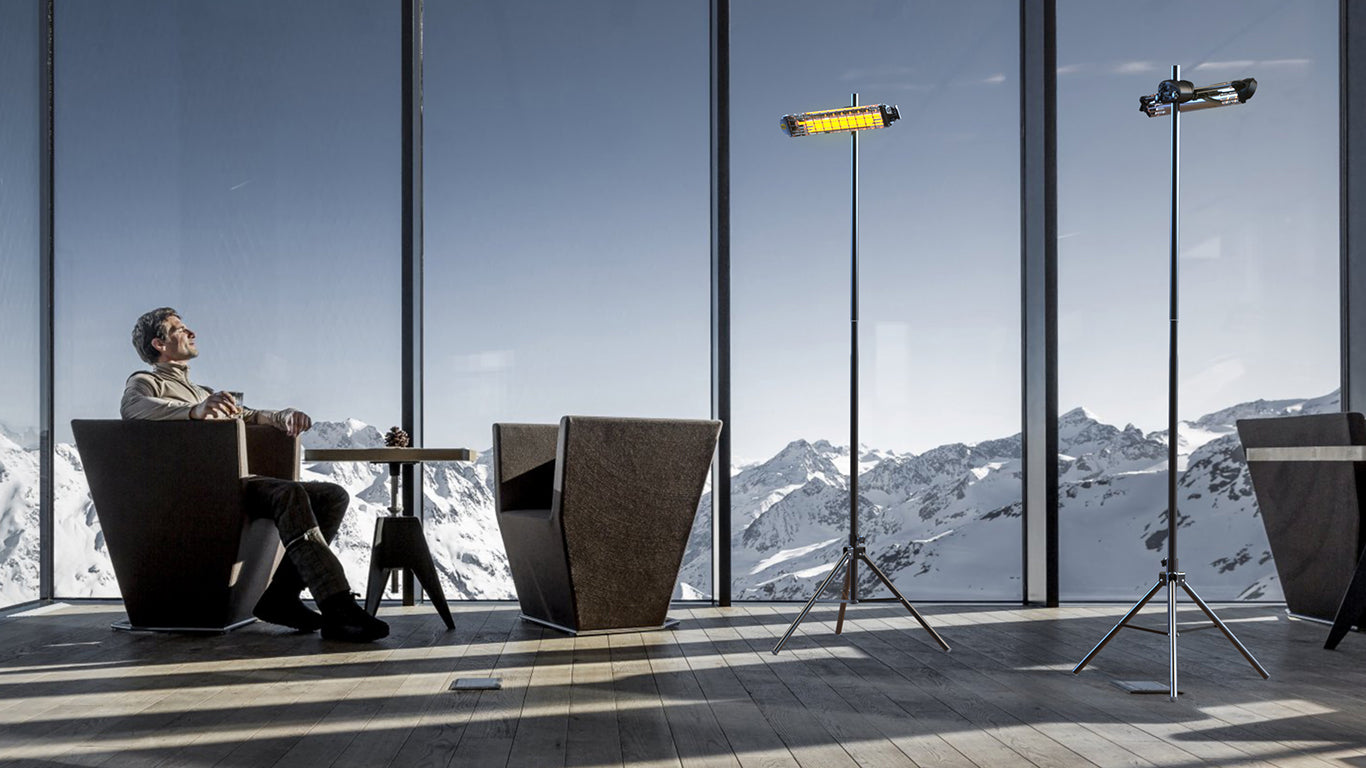 Palo Elegance H214 cm per Lampade Riscaldanti Elettriche Moel 4464 Nero