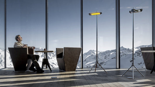 Palo Elegance H214 cm per Lampade Riscaldanti Elettriche Moel 4464 Nero