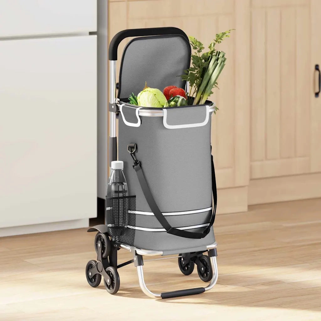 Carrello della spesa Grigio 47 x 39 x 100,5 cm Tessuto Oxford 42002338