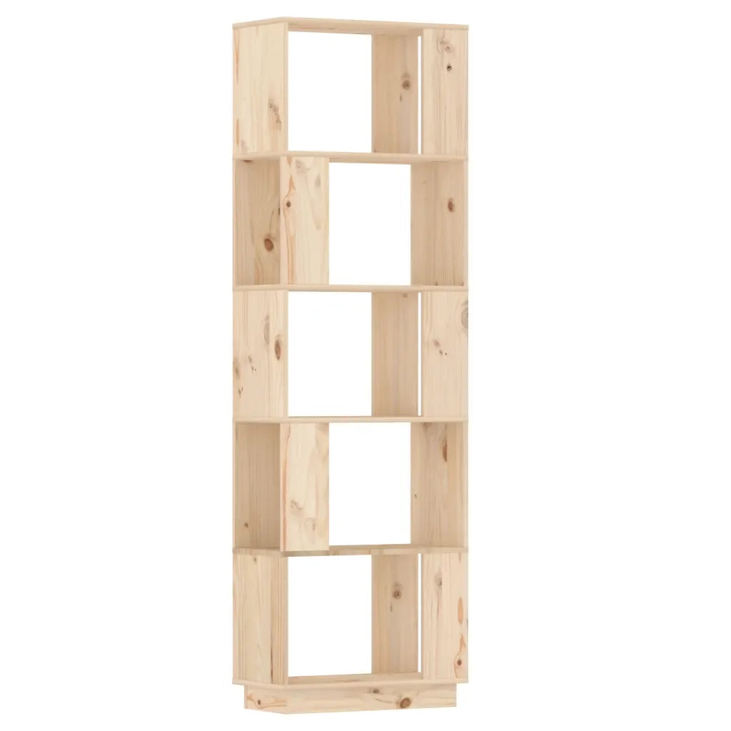 Libreria Divisorio-Scaffale per Libri-Mobile di Stoccaggio 51x25x163,5 cm Legno Massello di Pino