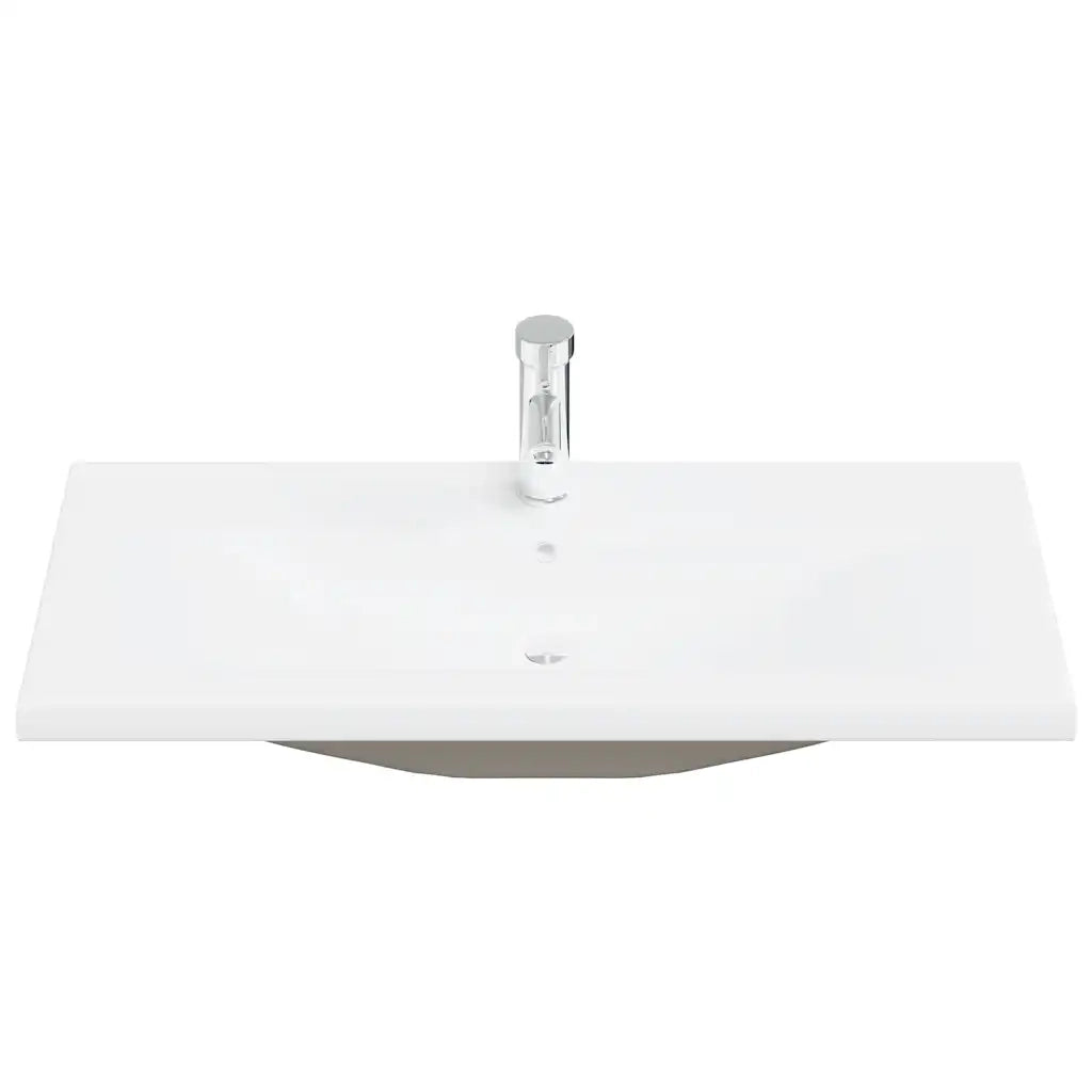 Set Mobili da Bagno 5 pz Grigio Cemento in Legno Multistrato 3324906