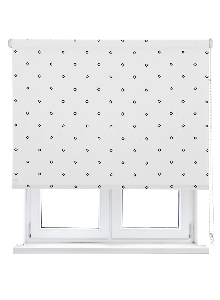 VIEWTEX Tenda a rullo Twist Printed Bianco e Nero 165 X 250cm - Made in Europe - 5 anni di Garanzia