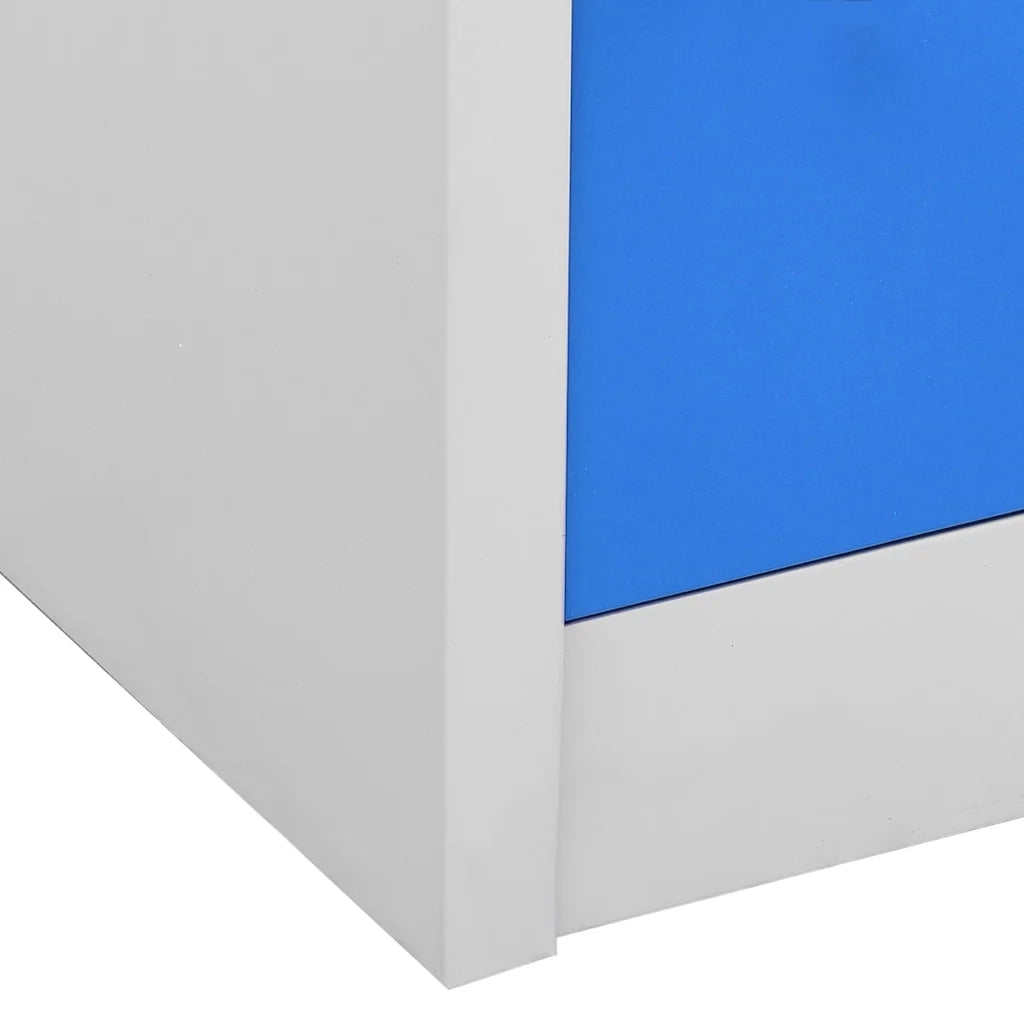 Armadietto con Chiave Grigio Chiaro e Blu 90x45x92,5 cm Acciaio 336437