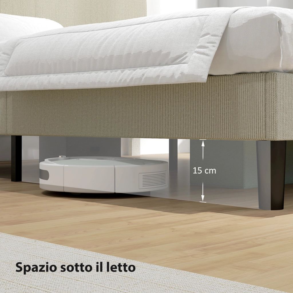 Letto Imbottito con Testiera Regolabile e Doghe ¨C Zephmum ¨C Velluto Grigio 140x200 cm