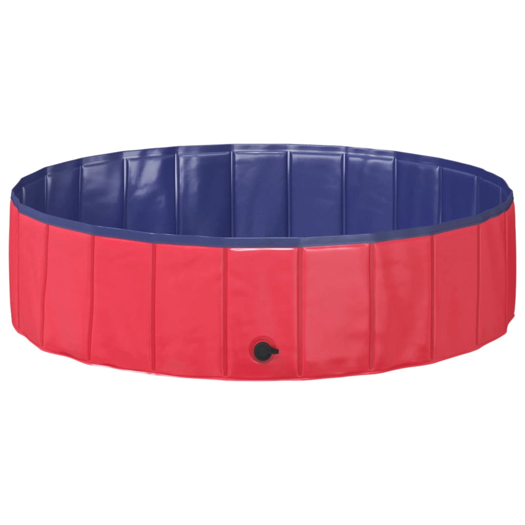 Piscina Pieghevole per Cani Rosso e Blu 120 x 120 x 30 cm PVC 3416316