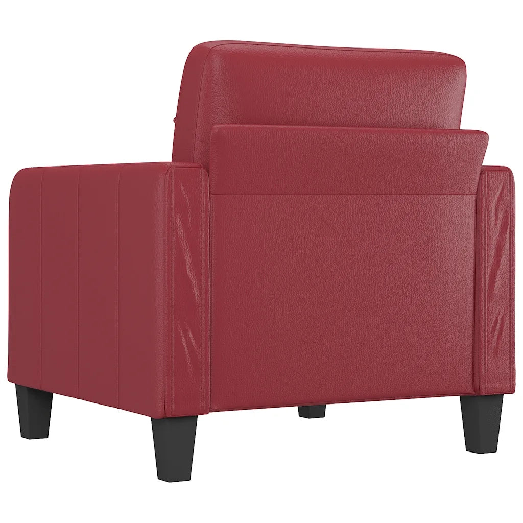 Divano Sedia-Poltrona Rosso Vino 60 cm in Similpelle 301610