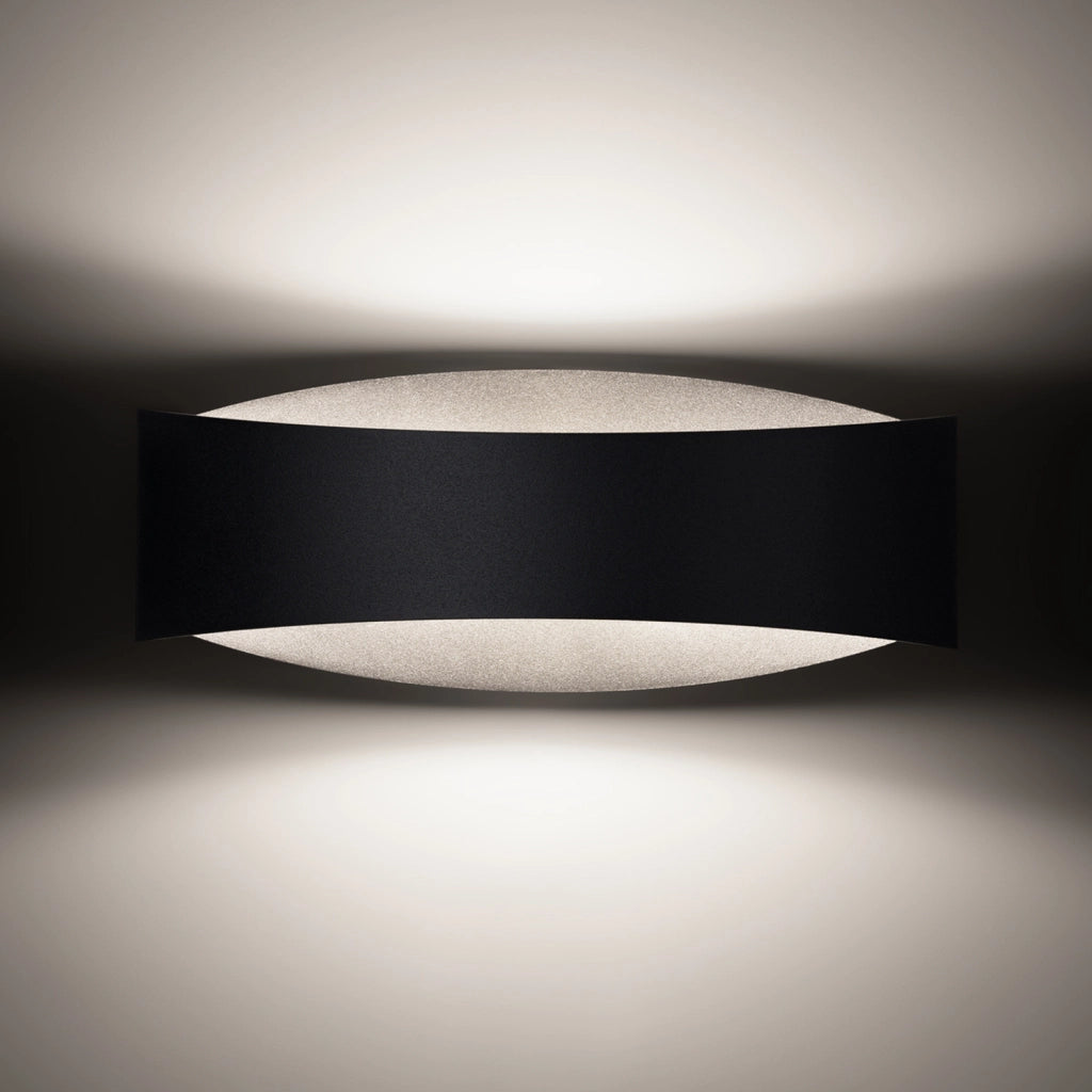 Applique parete minimalista Benito nera G9 8W Pure Lume
