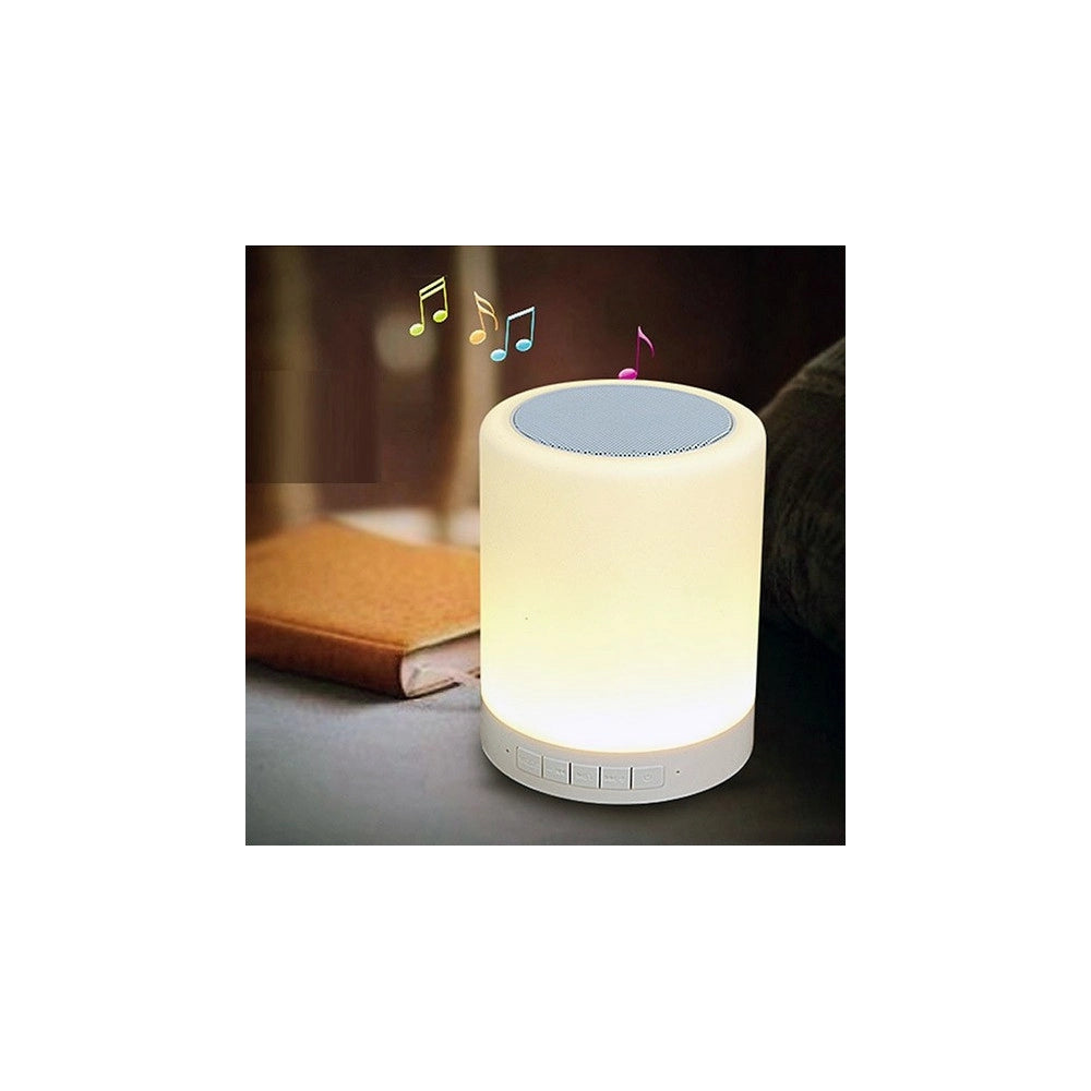 Trade Shop - Cassa Lampada Smart Lamp Speaker Bluetooth Multicolor Timer/aux/sd Card -