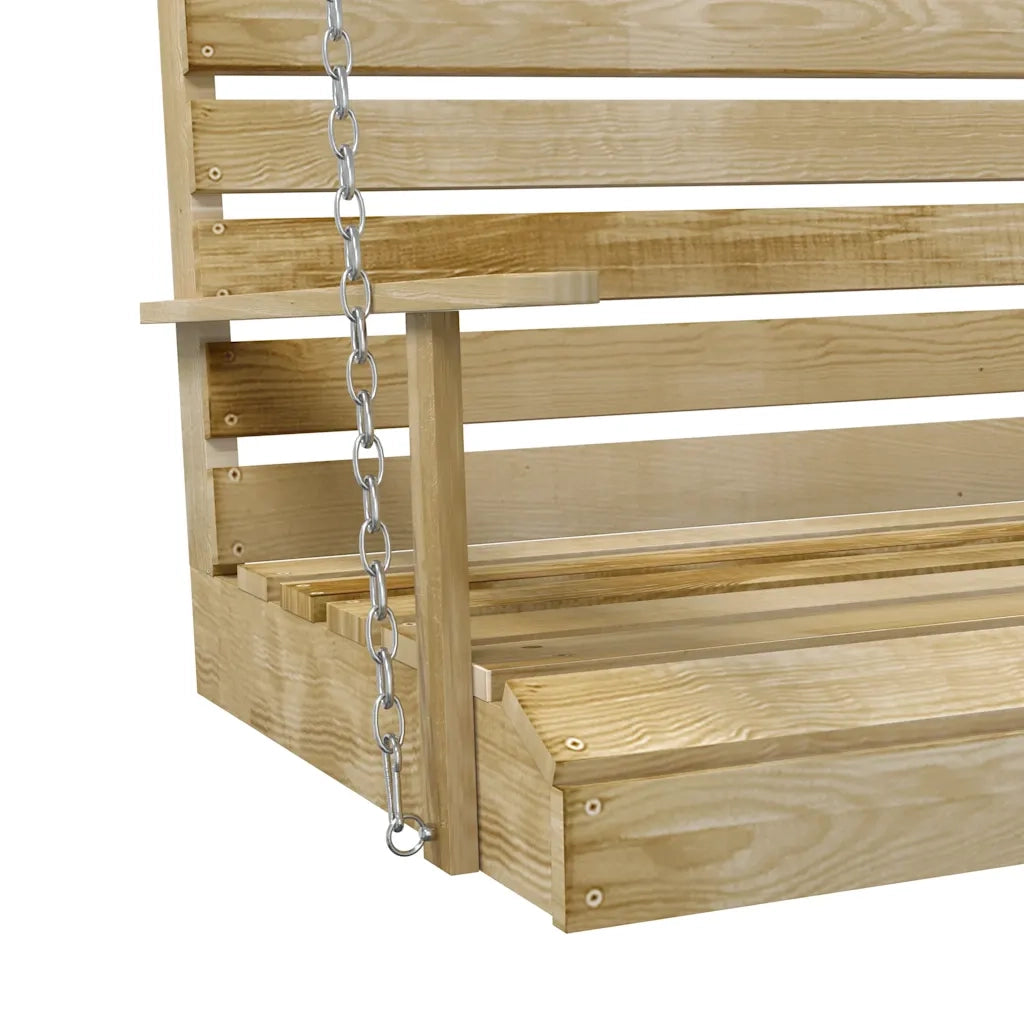 Panchina a Dondolo in Legno di Pino Impregnato 55x65x60 cm 316065