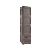 ARMADIO 1 APPENDIABITI WENGÉ 40X43X164 CM CON RIPIANO INTERMEDIO E 2 CASSETTI PICCOLI – MOBILE VERTICALE ORGANIZZAZIONE CASA PER INGRESSO E CAMERA