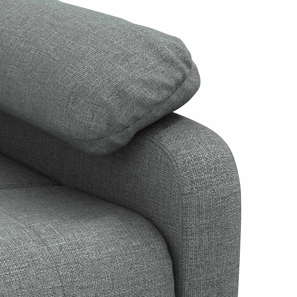 Poltrona Elettrica Reclinabile-Divano Sedia Grigio Scuro in Tessuto 964549